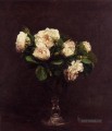 Weiße Rosen Blumenmaler Henri Fantin Latour